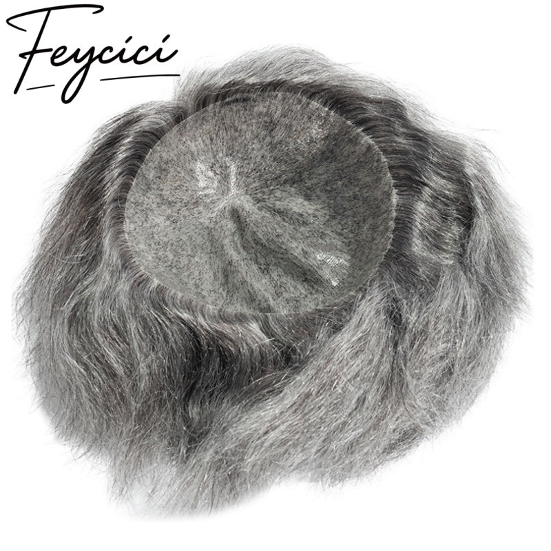 7*9 Pu Mens Wigs Baldness-Natural Hair Piece-Free Style Hair System Toupee9