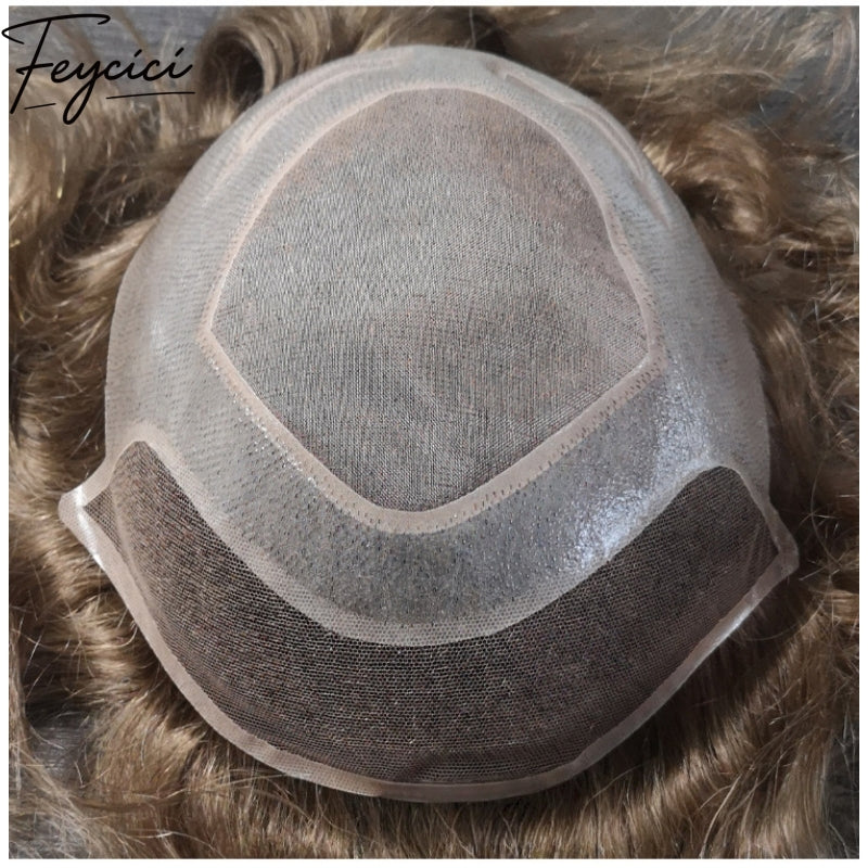 8*10' Durable Lace Top With PU Hair System for Men –Natural Hair Piece - 130% Density3