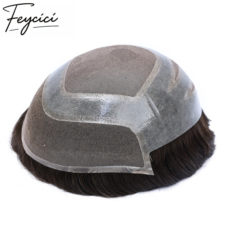 8*10' Durable Lace Top With PU Hair System for Men –Natural Hair Piece - 130% Density5