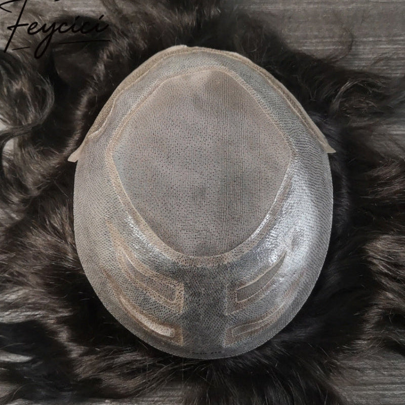 8*10' Durable Lace Top With PU Hair System for Men –Natural Hair Piece - 130% Density6