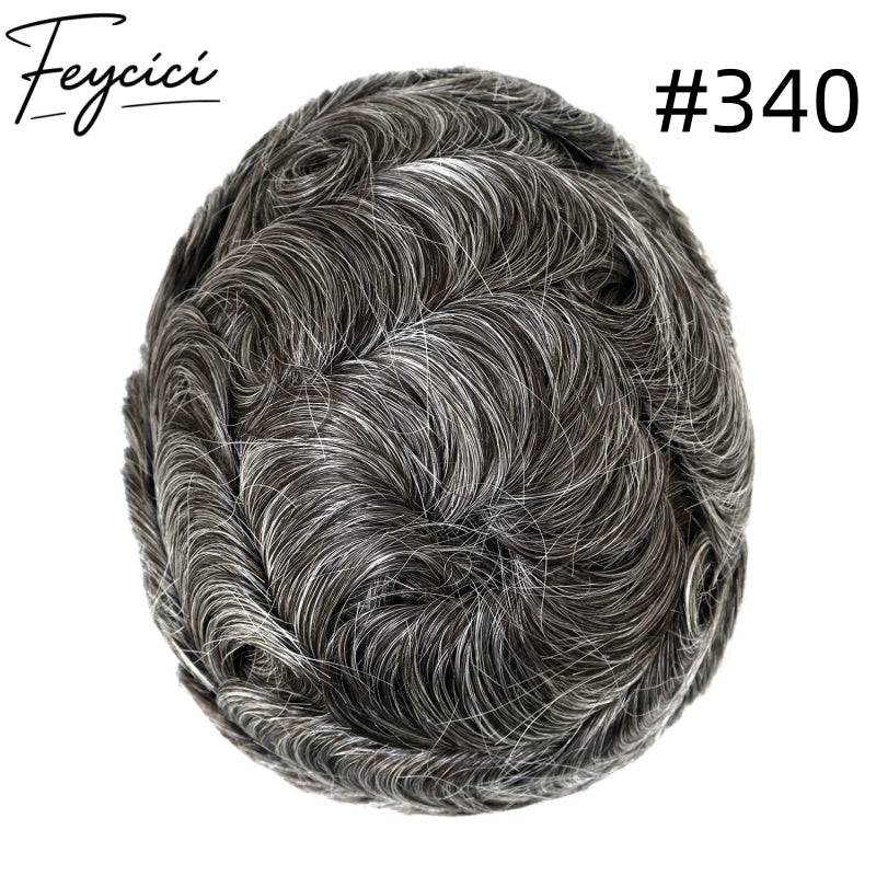 8*10' French Lace With PU Hair System for Men –Natural Hair Piece 130% Density -Free Style17