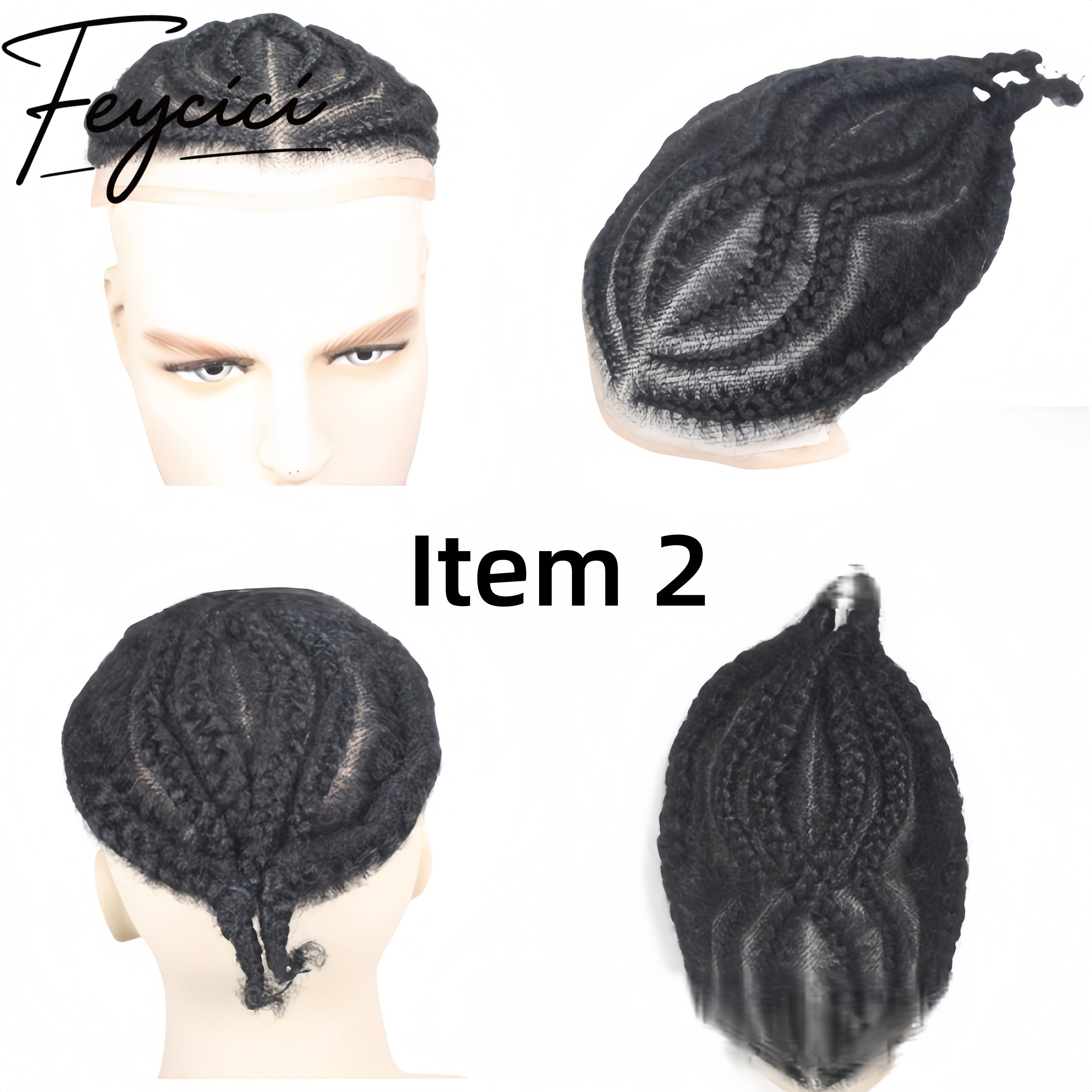 8*10' Full Lace Hair System for Men –Natural Hair Piece -Afro Permed Toupee-Dreadlocks3