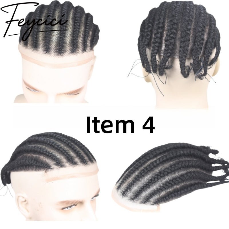 8*10' Full Lace Hair System for Men –Natural Hair Piece -Afro Permed Toupee-Dreadlocks5
