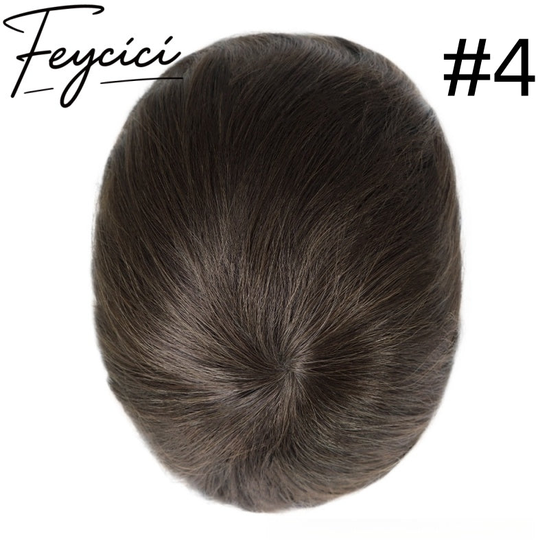 8*10' Injection Thin Skin Hair System for Men –Natural Hair Piece 120% Density Toupee -Free Style1