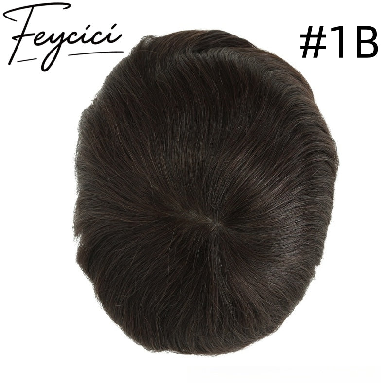 8*10' Injection Thin Skin Hair for Men –Natural Hair Piece 120% Density Toupee -Free Style Hair System1