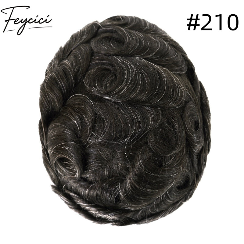 8*10' Invisible Thin Skin Hair System for Men –Natural Hair Piece Black Series -Best for Daily Wear2