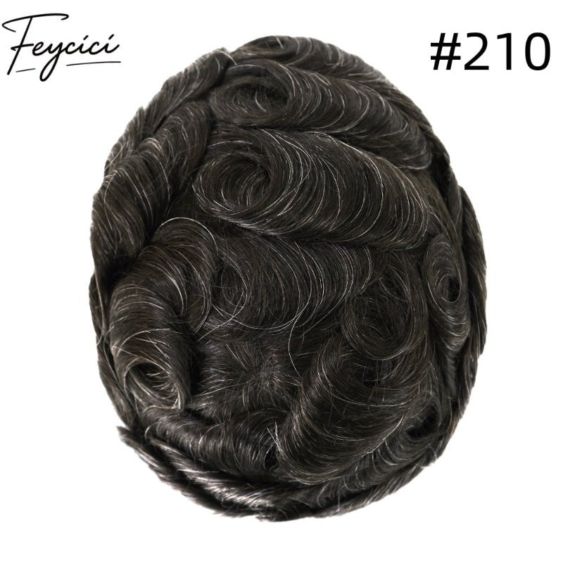 8*10' Invisible Thin Skin Hair System for Men –Natural Hair Piece Black Series -Best for Daily Wear2
