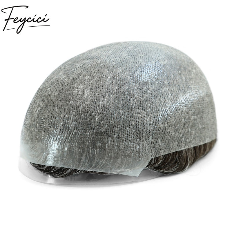 8*10' Invisible Thin Skin Hair System for Men –Natural Hair Piece V Loop front10