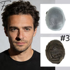 8*10' Invisible Thin Skin Hair System for Men –Natural Hair Piece V Loop front20