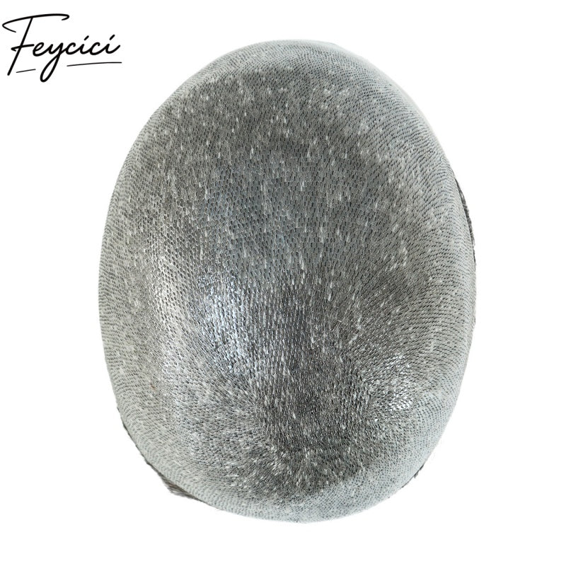 8*10' Invisible Thin Skin Hair System for Men –Natural Hair Piece V Loop front8