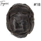 8*10' Invisible Thin Skin Hair System for Men –Natural Hair Piece V Loop front -Daily Wear1