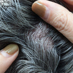 8*10' Invisible Thin Skin Hair System for Men –Natural Hair Piece V Loop front -Daily Wear11