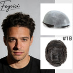 8*10' Invisible Thin Skin Hair System for Men –Natural Hair Piece V Loop front -Daily Wear20