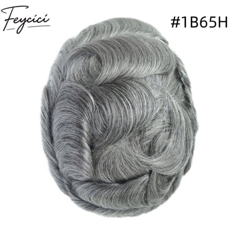 8*10' Invisible Thin Skin Hair System for Men –Natural Hair Piece V Loop front -Daily Wear7