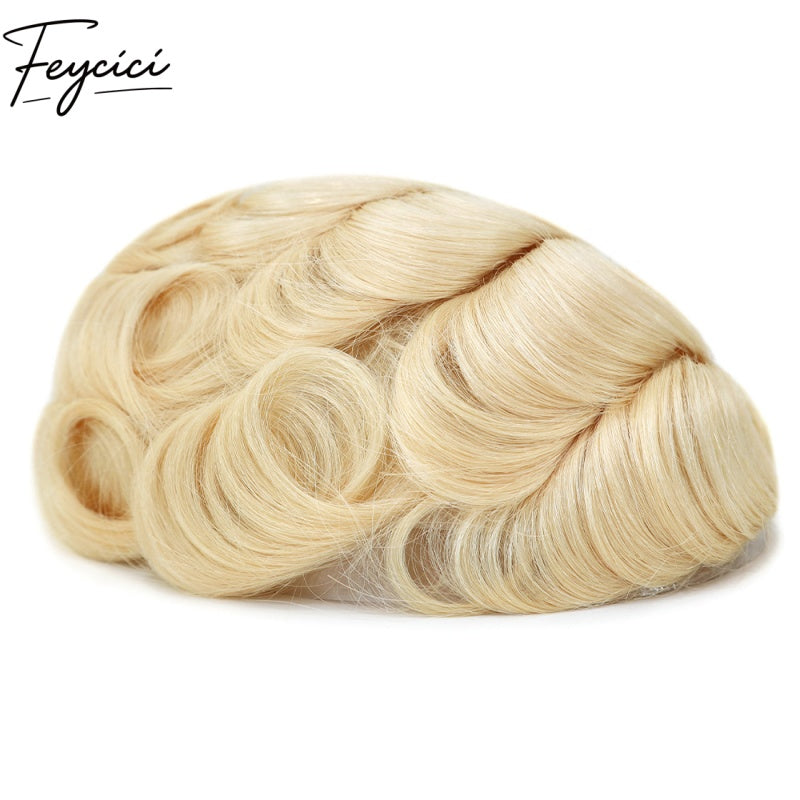 8*10' Invisible Thin Skin Hair System for Men –Natural Hair Piece V Loop front -Free Style3