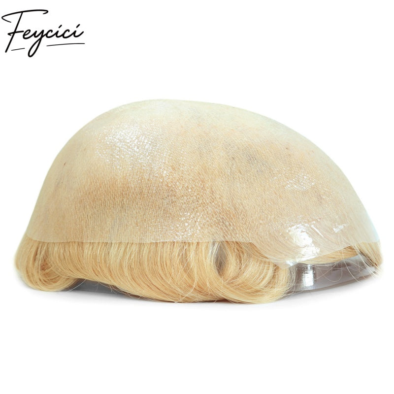 8*10' Invisible Thin Skin Hair System for Men –Natural Hair Piece V Loop front -Free Style7