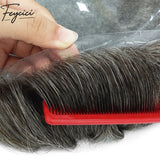 8*10' Invisible Thin Skin Hair System for Men –Natural Hair Piece V Loop front Full Hand Tied 12