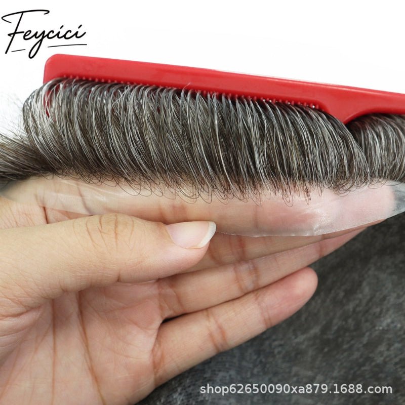 8*10' Invisible Thin Skin Hair System for Men –Natural Hair Piece V Loop front Full Hand Tied 13
