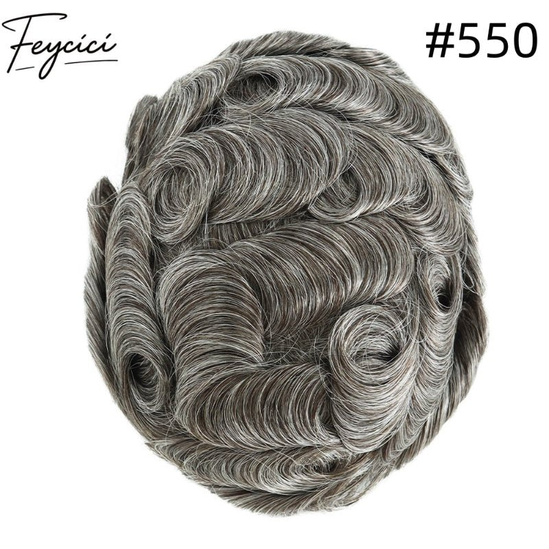8*10' Invisible Thin Skin Hair System for Men –Natural Hair Piece V Loop front Full Hand Tied 5