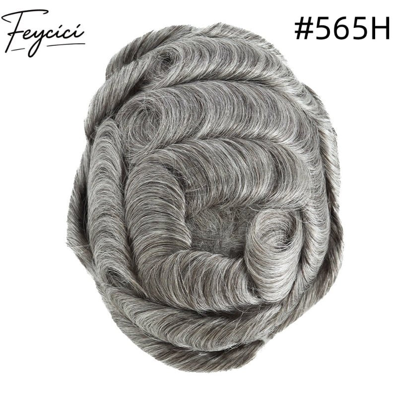 8*10' Invisible Thin Skin Hair System for Men –Natural Hair Piece V Loop front Full Hand Tied 6