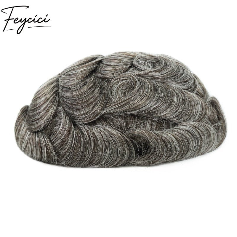8*10' Invisible Thin Skin Hair System for Men –Natural Hair Piece V Loop front Full Hand Tied 8