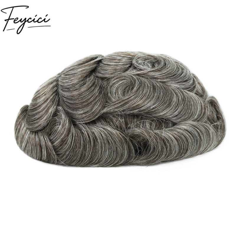 8*10' Invisible Thin Skin Hair System for Men –Natural Hair Piece V Loop front Full Hand Tied 8