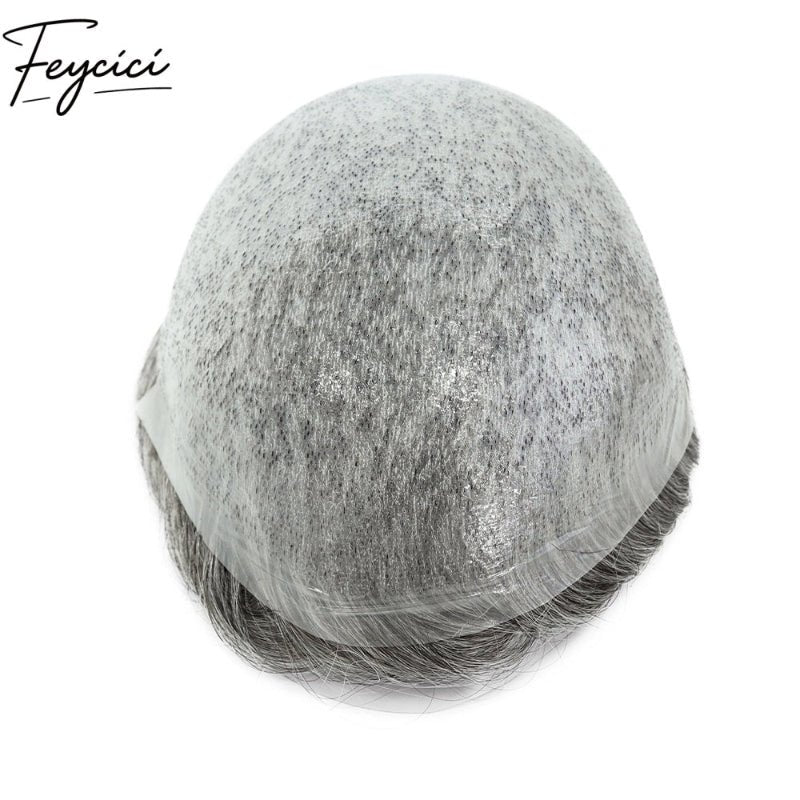 8*10' Invisible Thin Skin Hair System for Men –Natural Hair Piece V Loop front Full Hand Tied 9