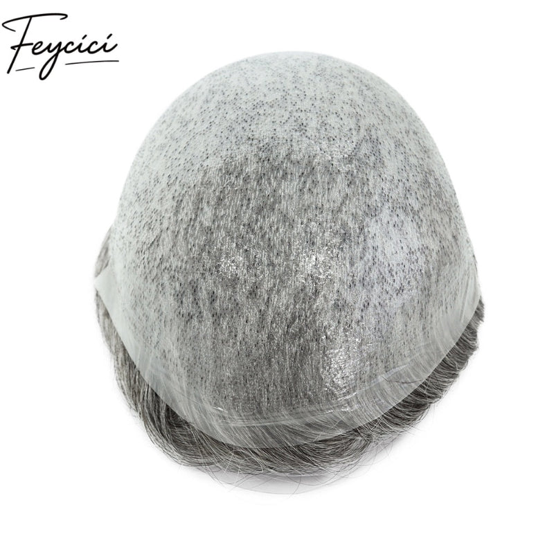 8*10' Invisible Thin Skin Hair System for Men –Natural Hair Piece V Loop front Full Hand Tied 9