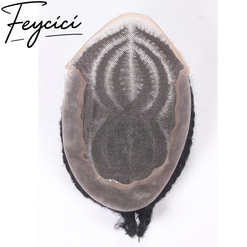 8*10' Lace With PU Hair System for Men –Natural Hair Piece -Afro Permed Toupee-Dreadlocks1