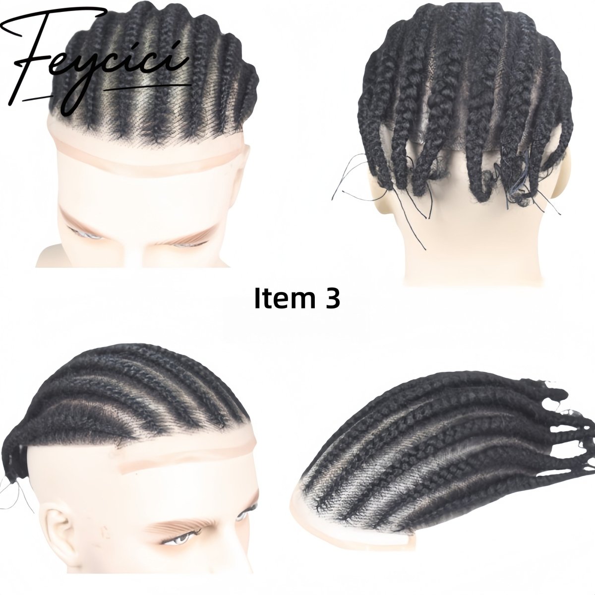 8*10' Lace With PU Hair System for Men –Natural Hair Piece -Afro Permed Toupee-Dreadlocks3