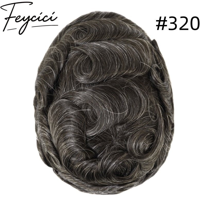 8*10' Mono With Poly Hair System for Men –Natural Hair Piece 130% Density -Free Style10