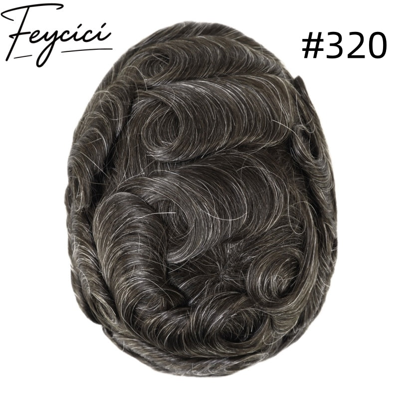 8*10' Mono With Poly Hair System for Men –Natural Hair Piece 130% Density -Free Style10