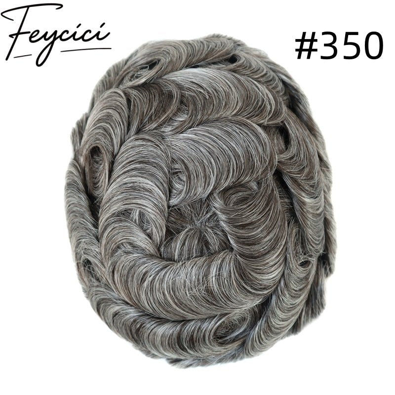 8*10' Mono With Poly Hair System for Men –Natural Hair Piece 130% Density -Free Style12