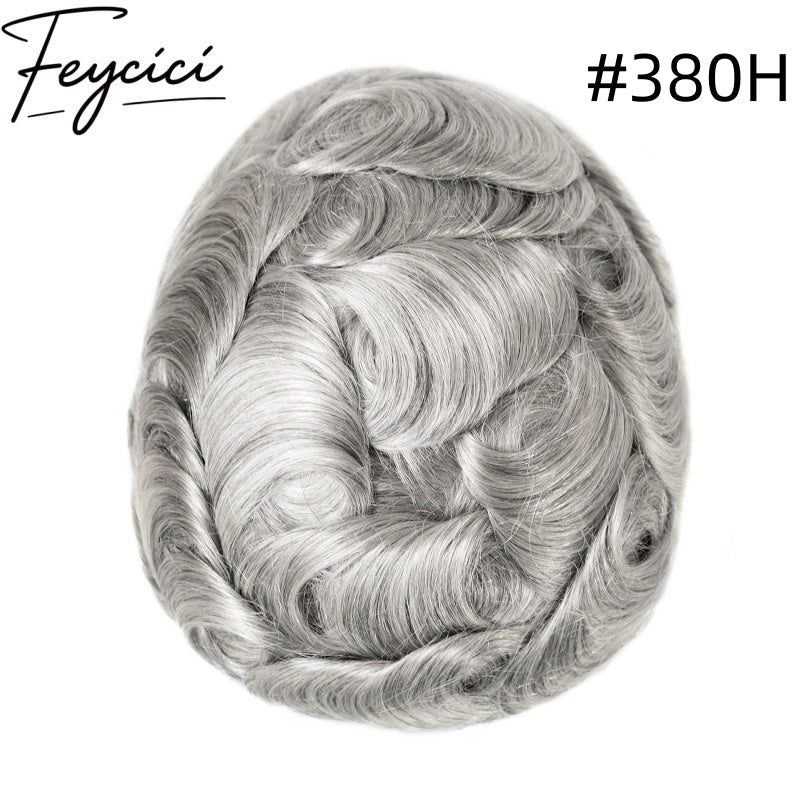 8*10' Mono With Poly Hair System for Men –Natural Hair Piece 130% Density -Free Style14