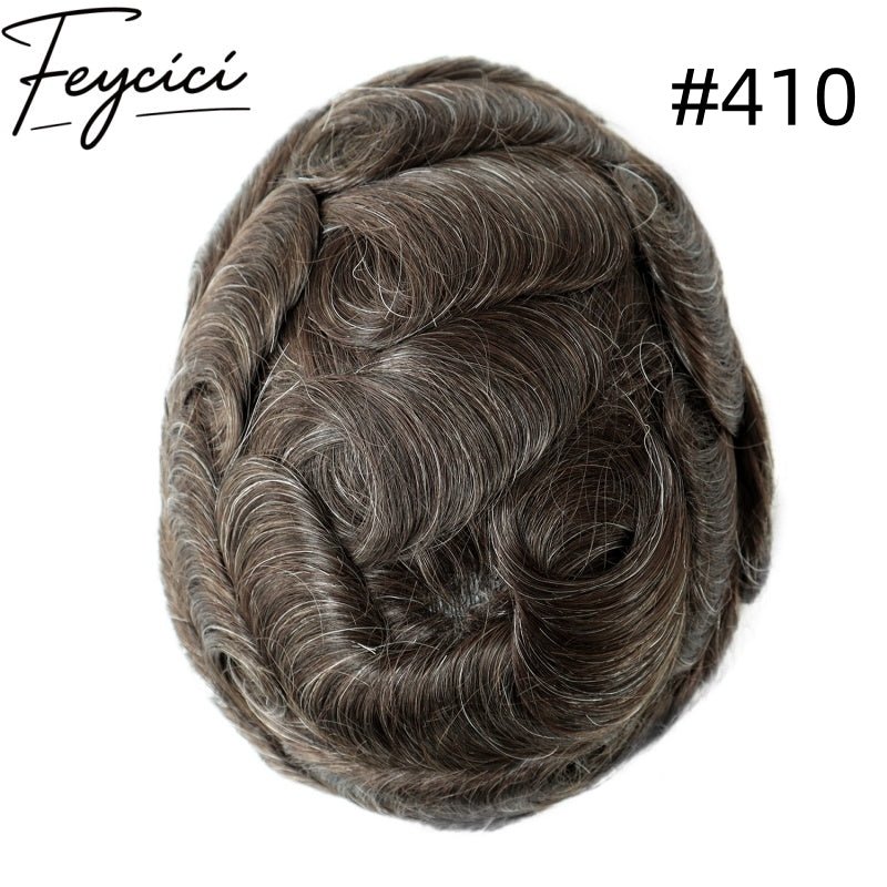 8*10' Mono With Poly Hair System for Men –Natural Hair Piece 130% Density -Free Style15