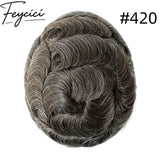 8*10' Mono With Poly Hair System for Men –Natural Hair Piece 130% Density -Free Style16