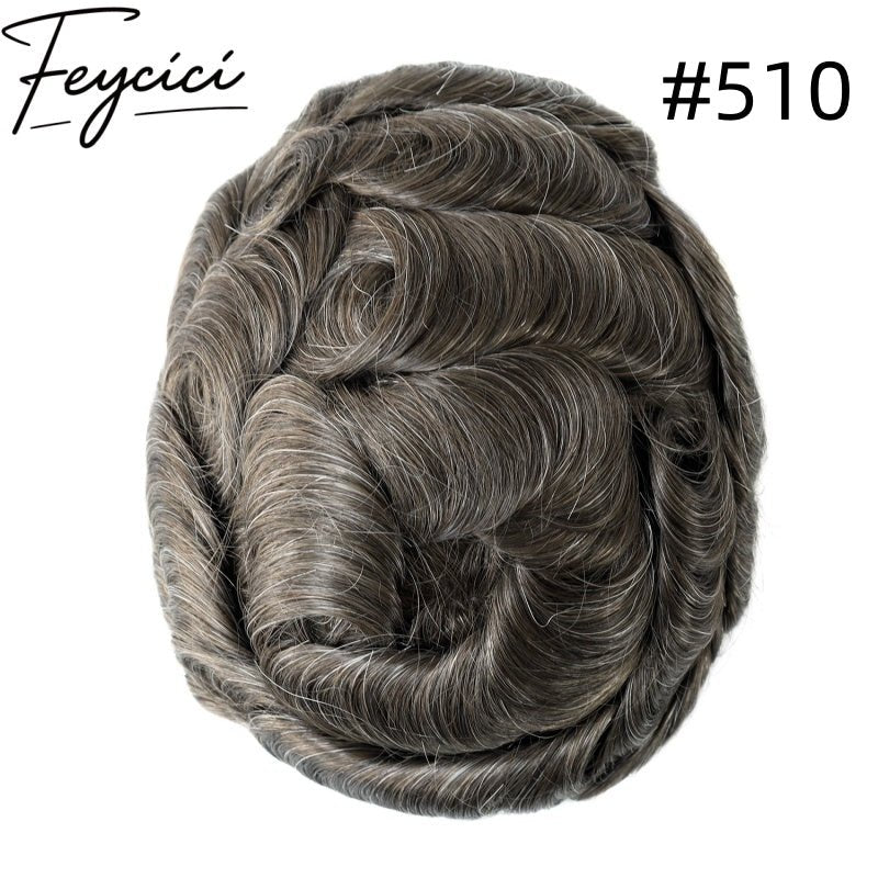 8*10' Mono With Poly Hair System for Men –Natural Hair Piece 130% Density -Free Style18