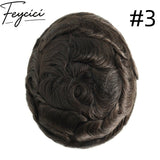 8*10' Mono With Poly Hair System for Men –Natural Hair Piece 130% Density -Free Style2