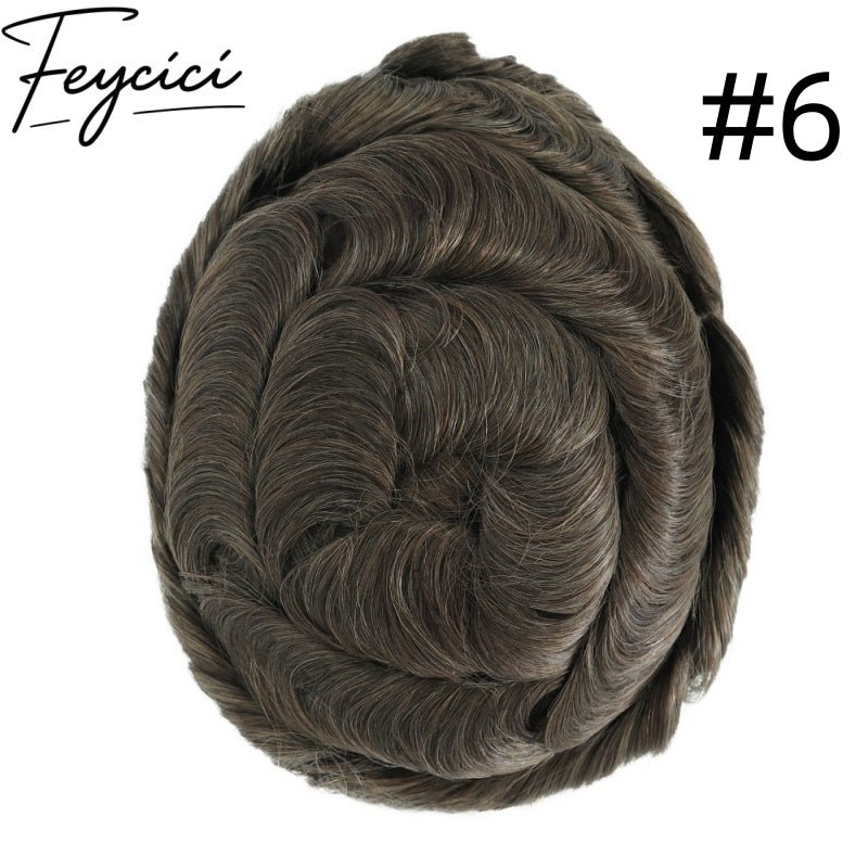 8*10' Mono With Poly Hair System for Men –Natural Hair Piece 130% Density -Free Style20