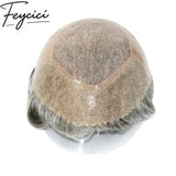 8*10' Mono With Poly Hair System for Men –Natural Hair Piece 130% Density -Free Style22