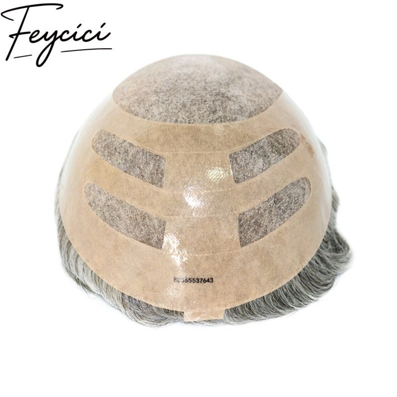 8*10' Mono With Poly Hair System for Men –Natural Hair Piece 130% Density -Free Style23