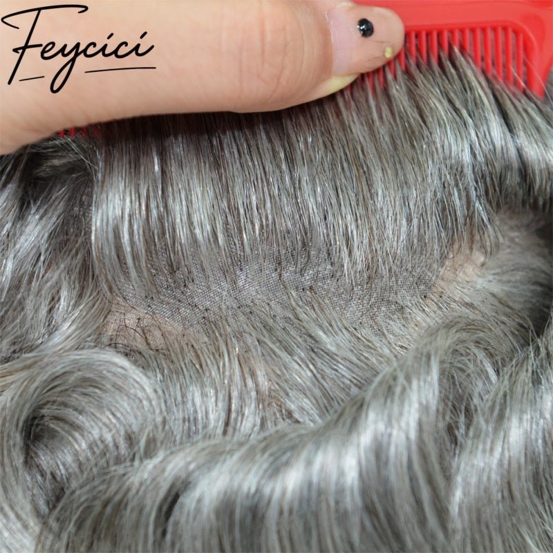 8*10' Mono With Poly Hair System for Men –Natural Hair Piece 130% Density -Free Style27
