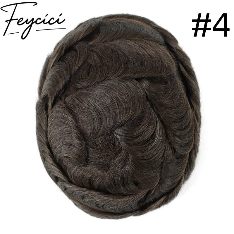 8*10' Mono With Poly Hair System for Men –Natural Hair Piece 130% Density -Free Style3