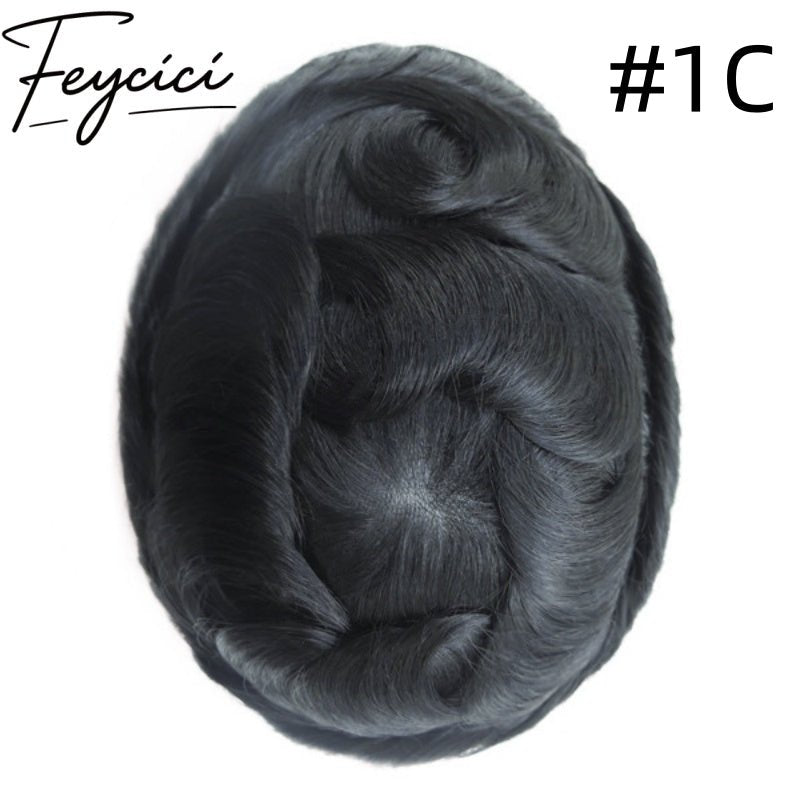 8*10' Super Thin Skin Hair System for Men –Natural Hair Piece V Loop -Free Style11