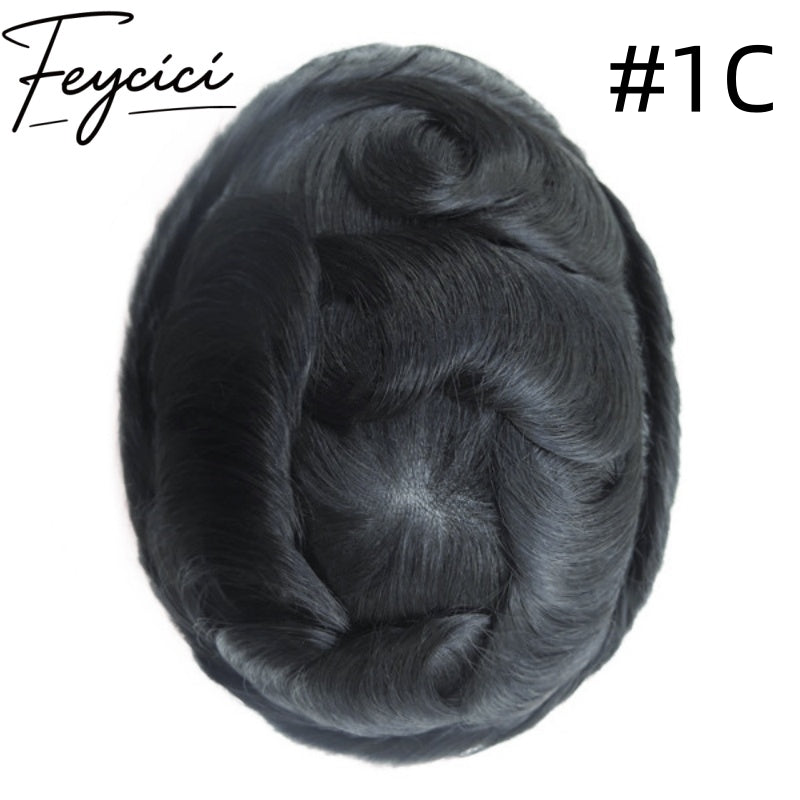 8*10' Super Thin Skin Hair System for Men –Natural Hair Piece V Loop -Free Style11