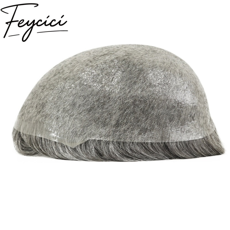 8*10' Super Thin Skin Hair System for Men –Natural Hair Piece V Loop -Free Style15