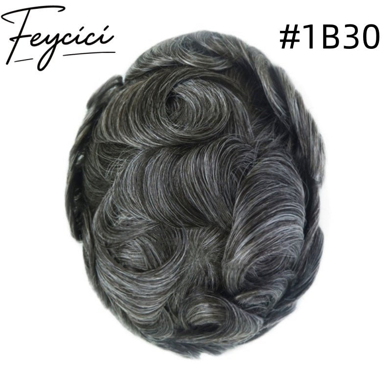 8*10' Super Thin Skin Hair System for Men –Natural Hair Piece V Loop -Free Style6