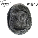 8*10' Super Thin Skin Hair System for Men –Natural Hair Piece V Loop -Free Style7