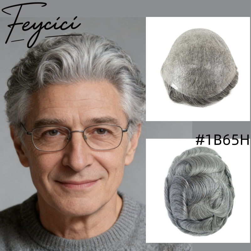 8*10' Super Thin Skin Hair System for Men –Natural Hair Piece V Loop Toupe -Free Style