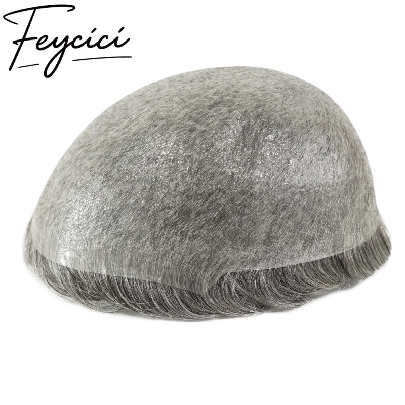 8*10' Super Thin Skin Hair System for Men –Natural Hair Piece V Loop Toupe -Free Style12